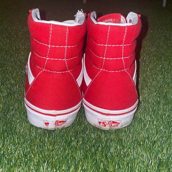 Vans Red higtop 7.5Mens - Picture 4 of 8